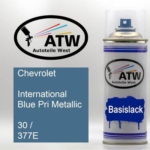 Chevrolet, International Blue Pri Metallic, 30 / 377E: 400ml Sprühdose, von ATW Autoteile West.